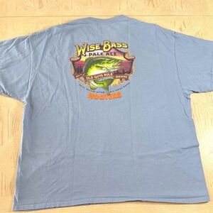 Wise‎ Bass Pale Ale Old Guys Rule Hooters Graphic T-Shirt Mens 2XL Fishing Boat